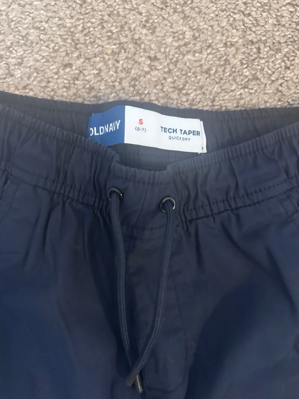 Old Navy Boys Size Small (6-7) Navy Blue Tech Taper Quick Dry Pants